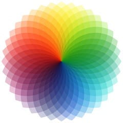 A color wheel showing a vast spectrum of colors.