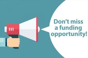 Bullhorn shouting Don't miss a funding opportunity!