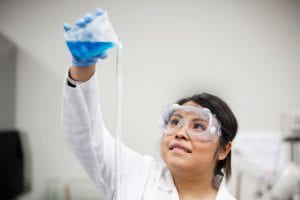 Image of chemistry lab student