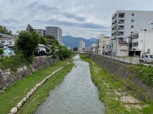 Metoba River in Matsumoto Japan