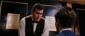 Bruce Campbell as an usher in SPIDER-MAN 2