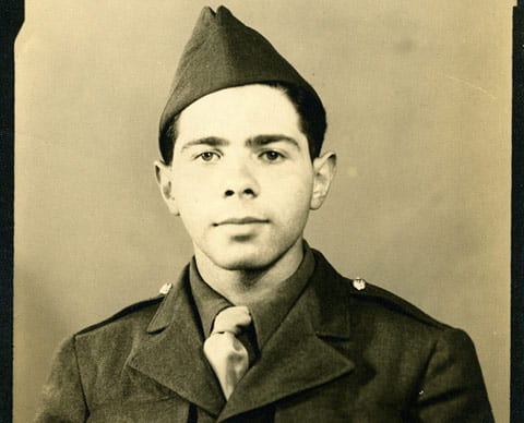 Herb Vogel in his army uniform