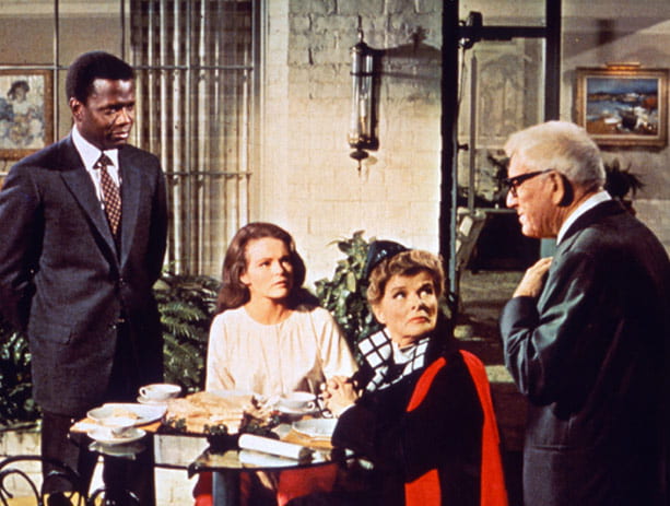 Sidney Poitier, Katharine Houghton, Katharine Hepburn, and Spencer Tracy in Guess Who's Coming To Dinner