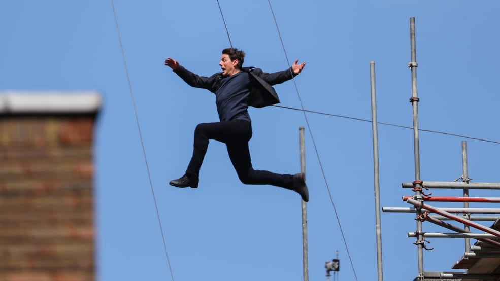 Tom Cruise doing a stunt