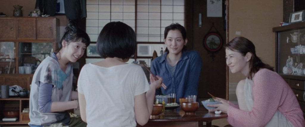 Suzu and her new family in Our Little Sister (2015)