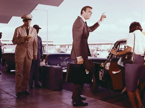 Bond at the Kingston airport in Dr. No