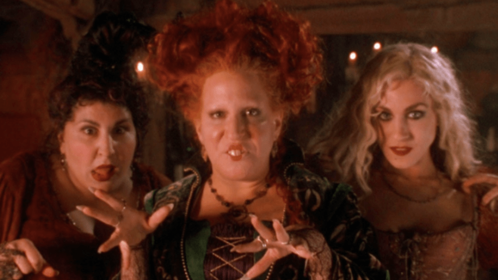 Image of the Sanderson Sisters casting a spell