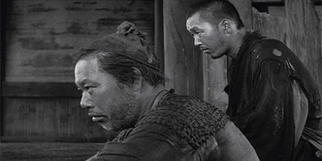 The Woodcutter (Takashi Shimura), unable to understand what he has experienced.