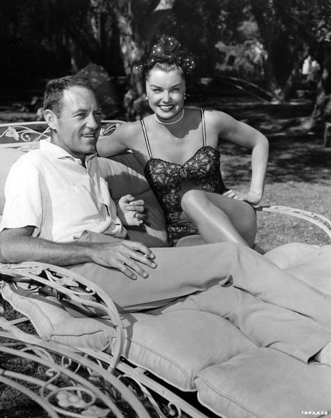 Director Charles Walters and Esther Williams on the set of Dangerous When Wet (1953)