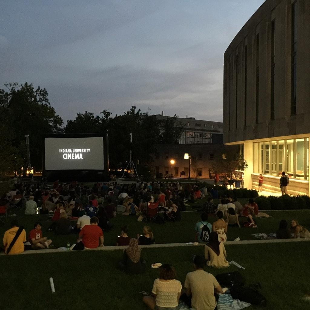 IU Cinema's outdoor screening of Spirited Away in 2016