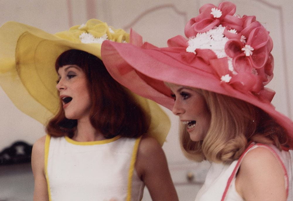 "A pair of twins": Dorléac and Deneuve in character.