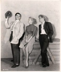 Rall with Janet Leigh and Bob Fosse on the set of My Sister Eileen