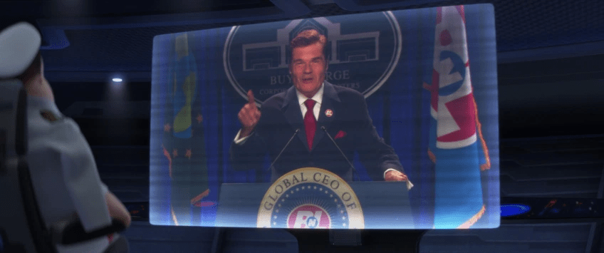 Fred Willard as the president in WALL-E