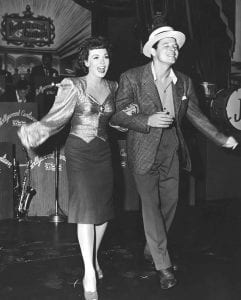 Wyman and Carson in Hollywood Canteen
