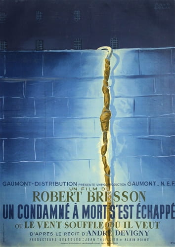 French poster for A Man Escaped