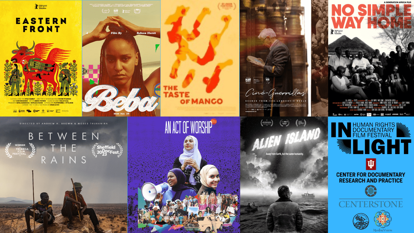 A collage of posters for films that are in the In Light Film Festival 2024 line-up