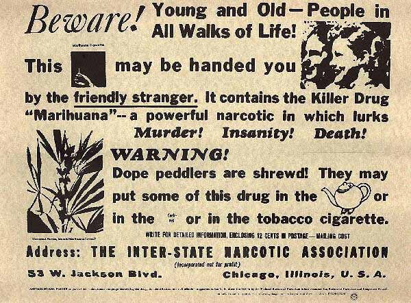 A vintage anti-marijuana pamphlet