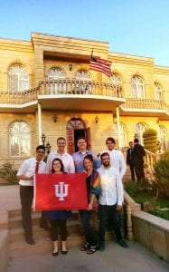 IU students enjoy a Fourth of July celebration at the U.S. Embassy in Baku, Azerbaijan.