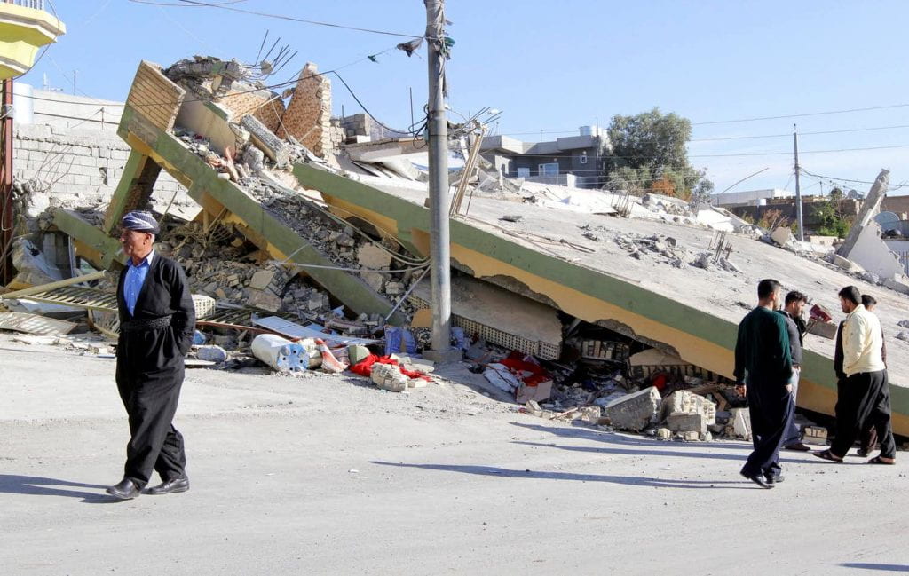 The Kurdish town of Darbandikhan, in Iran, the day after the quake. Aka Rasheed/Reuters