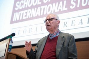 Lee Hamilton addresses Direct Admit Scholars