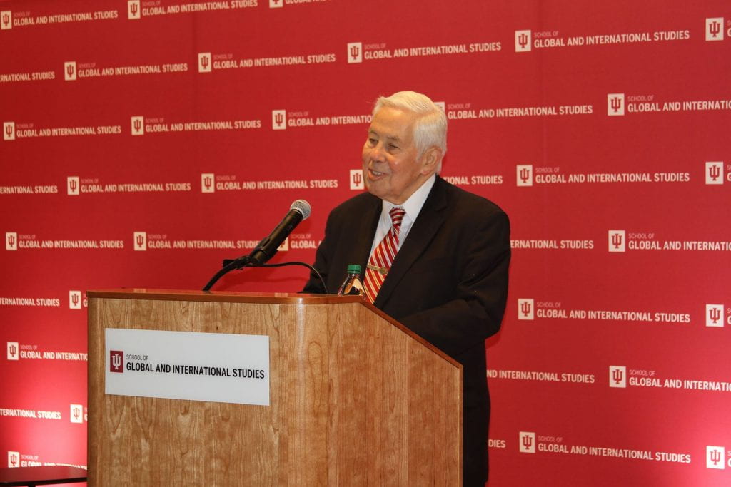 Sen. Richard Lugar speaking