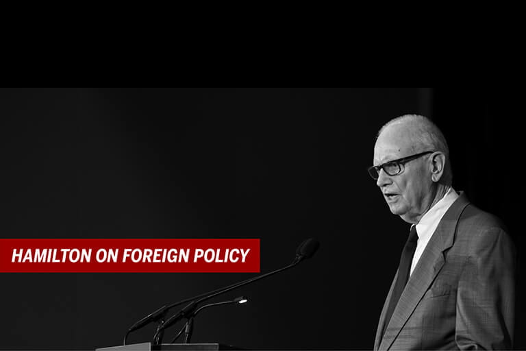 Lee Hamilton speaking on Foreign Policy