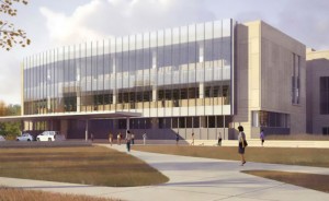 Rendering of the new Indiana University School of Dentistry building currently under construction. 