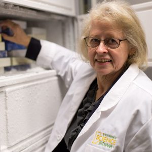 Bonnie Blazer-Yost works in her laboratory at Indiana University Purdue University-Indianapolis