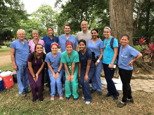 Dr. Carmen Dielman pictured with the dental team from the Dental Global Service-Learning trip that she served on with the IU School of Dentistry in June 2018.