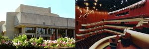 Exterior and interior of the Musical Arts Center.