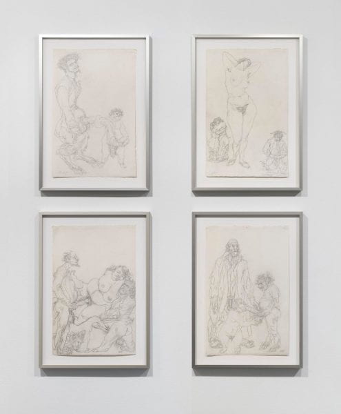 Drawing by Austin Osman Spare on exhibit at Iceberg Projects in Chicago.