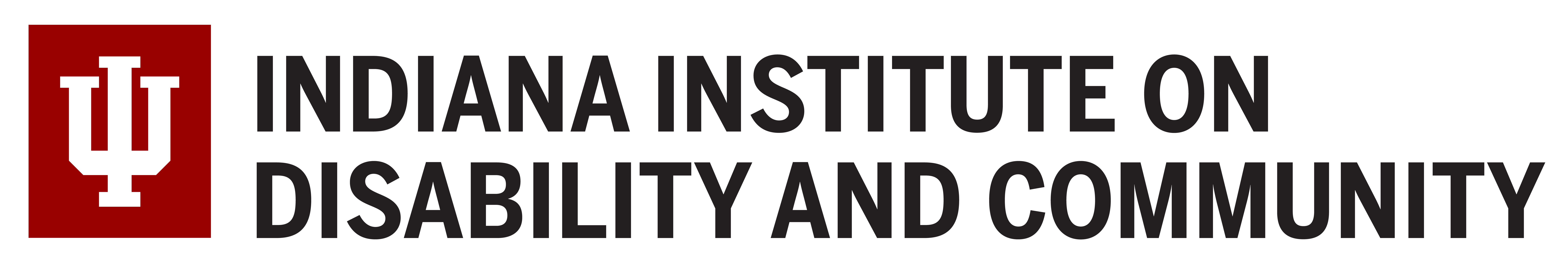 Indiana Institute on Disability and Community logo with the IU trident on the left