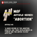 A Quick Review of the Abortion Debates and Their Developments in Taiwan and the United States