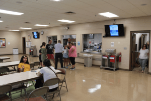 The ICGT’s kitchen and multipurpose area serves as a gathering space for the larger Toledo community, bringing together Muslims and non-Muslims for food and conversation.