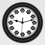 Clock dog paws