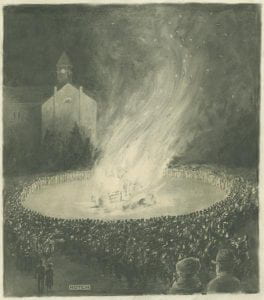 Drawing of the 1922 Bonfire