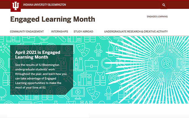 Engaged Learning Month Website Screenshot
